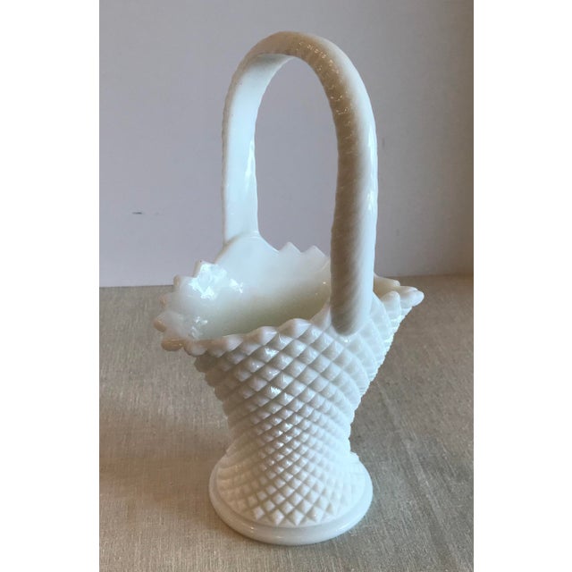 Vintage Milk Glass Basket Chairish