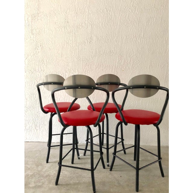 2000 - 2009 Amisco Bar Stools- Set of 4 For Sale - Image 5 of 10