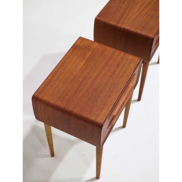1960s Nightstands in Teak by Johannes Andersen for Silkeborg, Denmark, 1960s, Set of 2 For Sale - Image 5 of 18