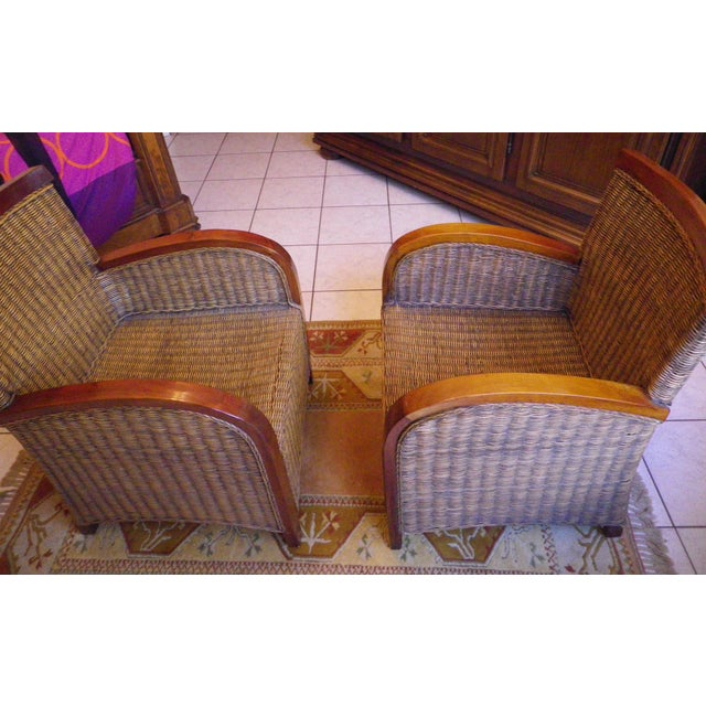 Mid-Century Modern Vintage Ocean Liner Lounge Chairs, 1940s, Set of 2 For Sale - Image 3 of 18