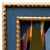 Various Artists Contemporary Abstract Oil Painting in Vintage Blue Painted Frame For Sale - Image 4 of 6