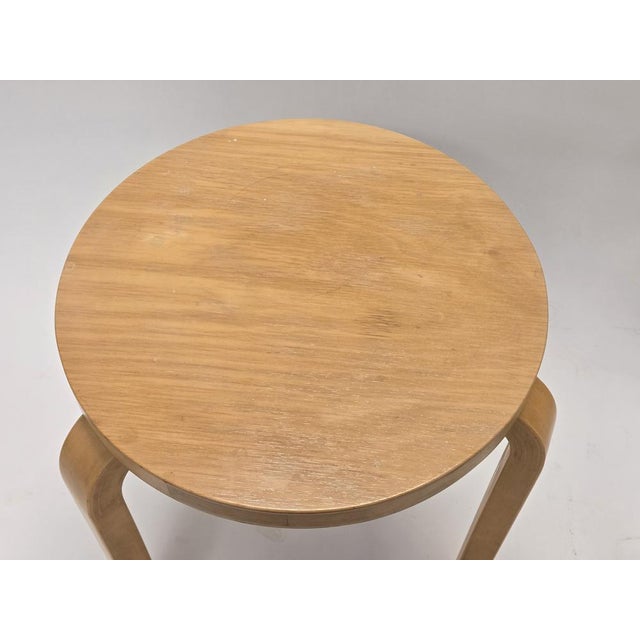 Light Yellow Model 60 Stools by Alvar Aalto for Artek, 1960s, Set of 2 For Sale - Image 8 of 12