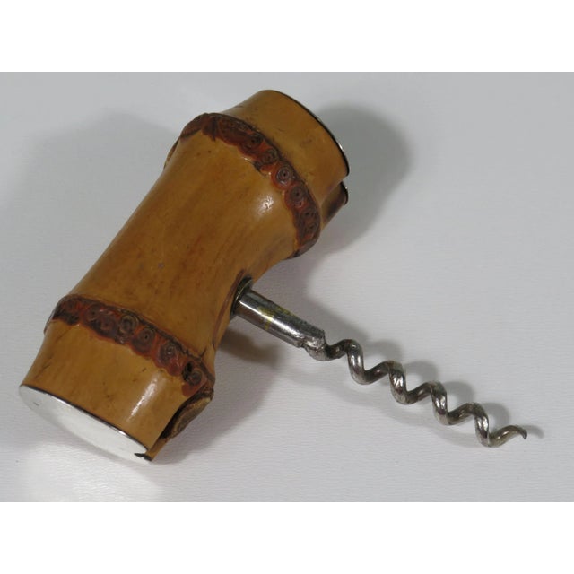 Mid-Century Corkscrew in Bamboo Finished with Silver., 1960s For Sale - Image 6 of 8