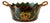 Vintage Italian Tole Hand Painted Faux Malachite Green Oval Jardiniere For Sale