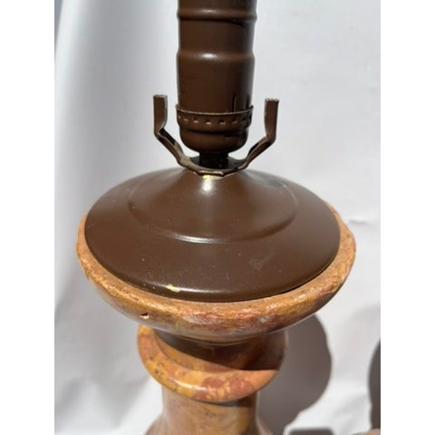 Early 20th Century Large Marble Baluster Form Table Lamps a Pair For Sale - Image 5 of 10