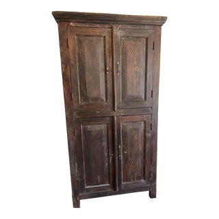 1990s Reclaimed Rustic Armoire For Sale