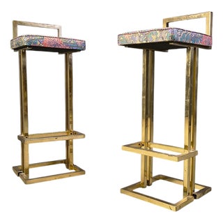 Bar Stools from Belgochrom, 1970s, Set of 2 For Sale