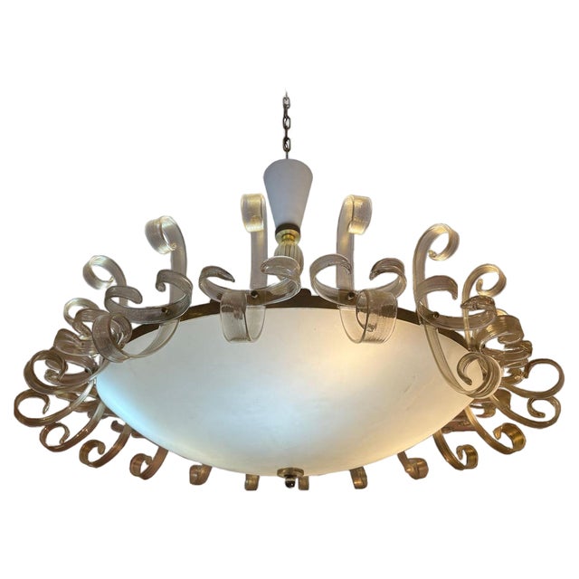Murano Glass Chandelier, 1950s For Sale