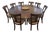 VIntage Grange 8 Setting With Leaflets Dinning Room Set For Sale