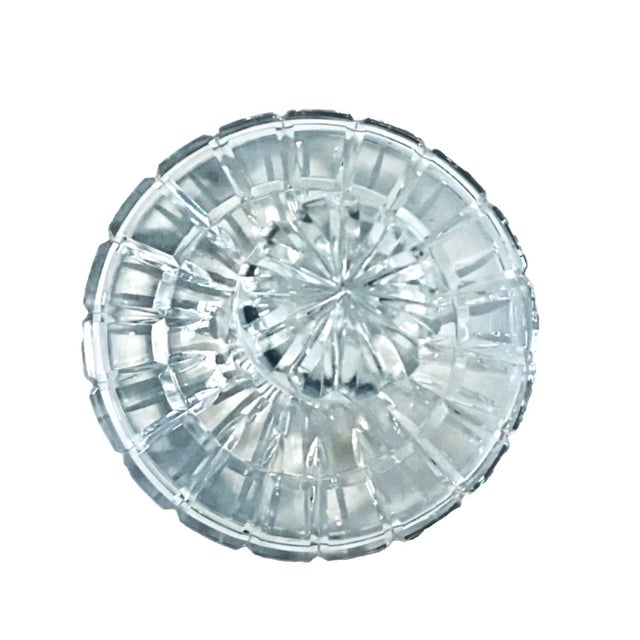 1980s Vintage Towle Riviera 11" Heavy Polish Crystal Wide Base Ships Decanter For Sale - Image 5 of 7