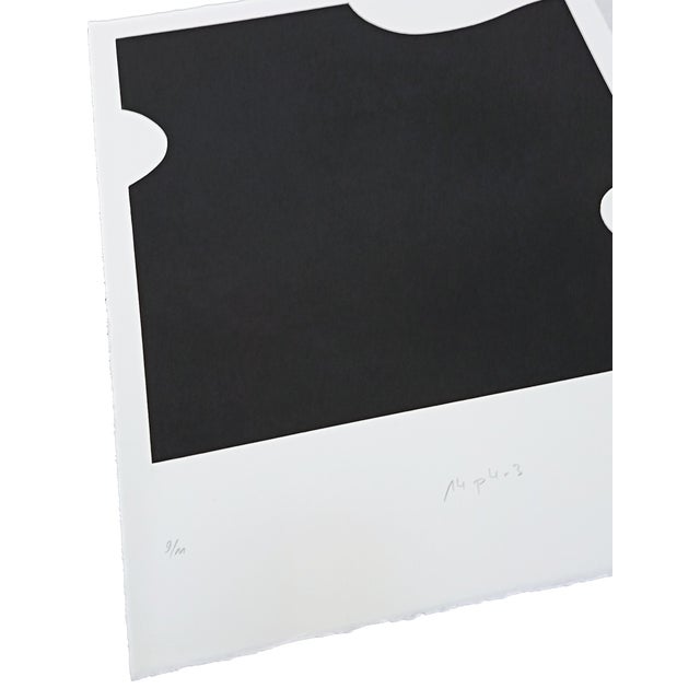 Silver Contemporary Abstract Engravings Printed on Deckle-Edged BFK Rives Paper "14r4 1-2-3" by Pierre Muckensturm For Sale - Image 8 of 9