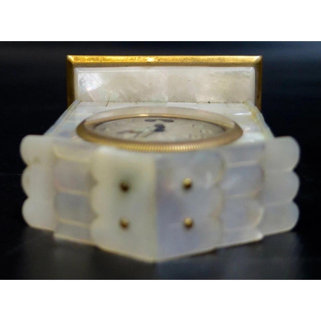 Vintage Early 20th Century Miniature Clock For Sale In New York - Image 6 of 7