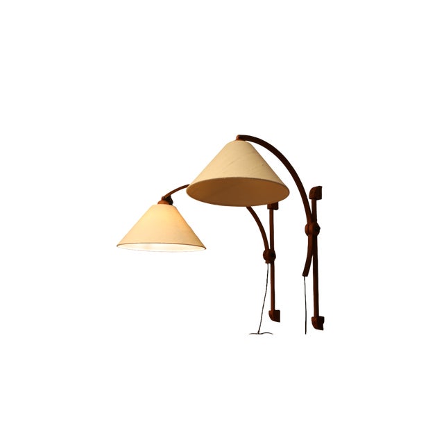 Domus Wall Lamp in Teak with Light Beige Lampshade, 1960s For Sale - Image 15 of 18