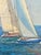 Nautical Sailboat Racing Nautical Yacht Scene – Original Vertical Painting by Tailroy, Unstretched (12.5" X 25") For Sale - Image 3 of 4