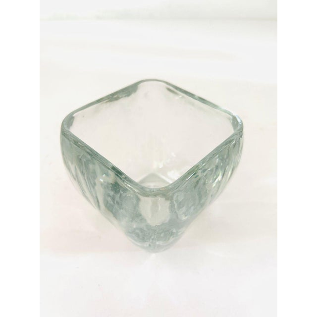Libbey Glass Co. Vintage Libbey Heavy Clear Glass Vase For Sale - Image 4 of 5