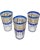 Glass Vintage Set of 3 Val St. Lambert Danse De Flore Cobalt Crystal Tumblers For Sale - Image 7 of 12