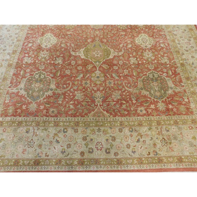 Vintage Hand Knotted Super Fine Indian Rug. 8'x 10' For Sale - Image 9 of 18