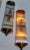 1940s Pair Vintage Art Deco Skyscraper Wall Sconces Fixture Brass & Glass Rod Ship Light For Sale - Image 5 of 7