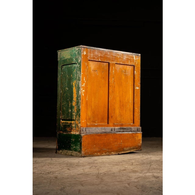 Early 20th Century Industrial Parts Cabinet in Green For Sale In Chicago - Image 6 of 12