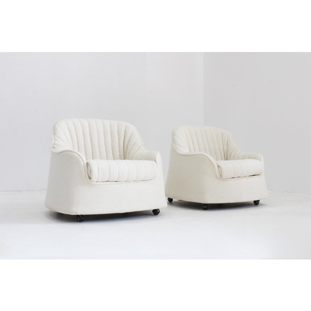 Textile Set of Cypress Lounge Chairs by Afra and Tobia Scarpa for Cassina, 1960s, Set of 2 For Sale - Image 7 of 7