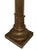Elegant antique, early 20th century Beaux Arts style fluted column form bronze torchieres having acanthus motifs on bases...