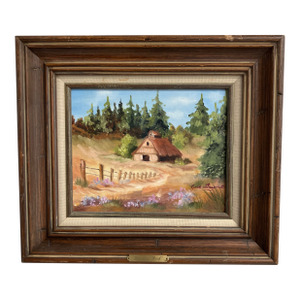“Looking Back” – Original Oil on Canvas by Evie Grant, Framed Landscape Painting