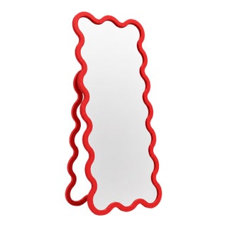 Red Hvyli 16 Free Standing Full-Length Dressing Mirror by Oitoproducts For Sale
