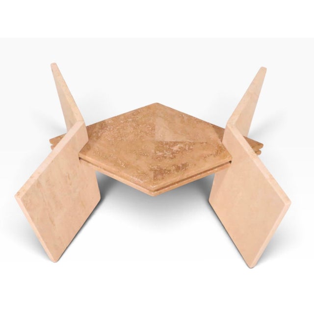Late 20th Century Modernist 1970/80's Italian Marble Base Glass Top Coffee Table For Sale - Image 5 of 9