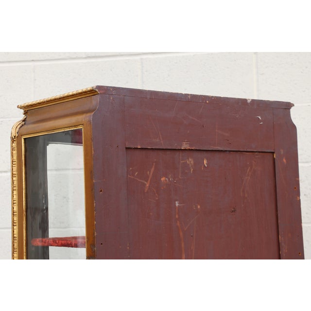 Antique French Louis XV Vernis Martin Curio Vitrine Cabinet For Sale - Image 17 of 18