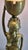 Vintage African Brass Figural Lady Table Lamp With Frosted Globe For Sale In Dallas - Image 6 of 15