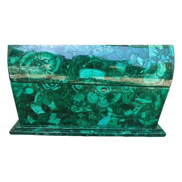 Large Vintage Malachite Box, 1940 For Sale - Image 11 of 15