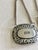 English Vintage Ornate Pewter Gin and Scotch Liquor Decanter Tags, Set of 2 For Sale - Image 3 of 5