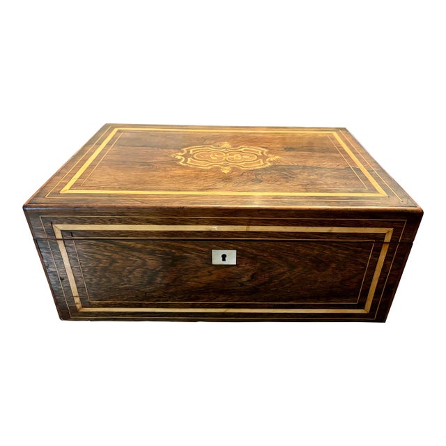 19th Century Large Victorian Inlaid Writing Box For Sale