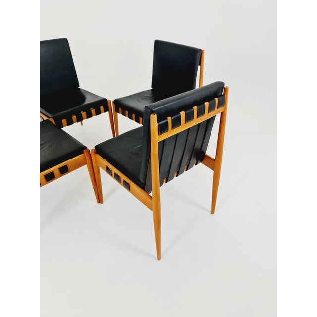 Vintage Danish Ash SE 21 Dining Chairs by Egon Eiermann, 1960s, Set of 4 For Sale - Image 10 of 18