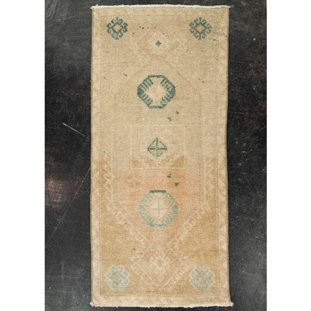 Brown Turkish Mini Rug Oriental Hand Knotted Vintage Rug 1'6" x 3'4" #21095 For Sale - Image 8 of 8
