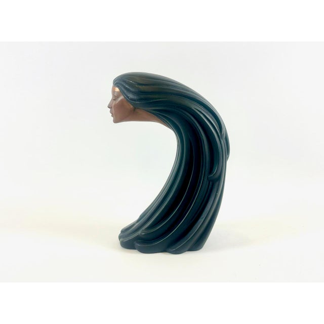 Black Vintage Ceramic Woman of the Wind Figure from Sittre, 1980s For Sale - Image 8 of 13