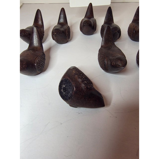 Collection of Bronze Bird Place Card Holders 9 For Sale In San Antonio - Image 6 of 7