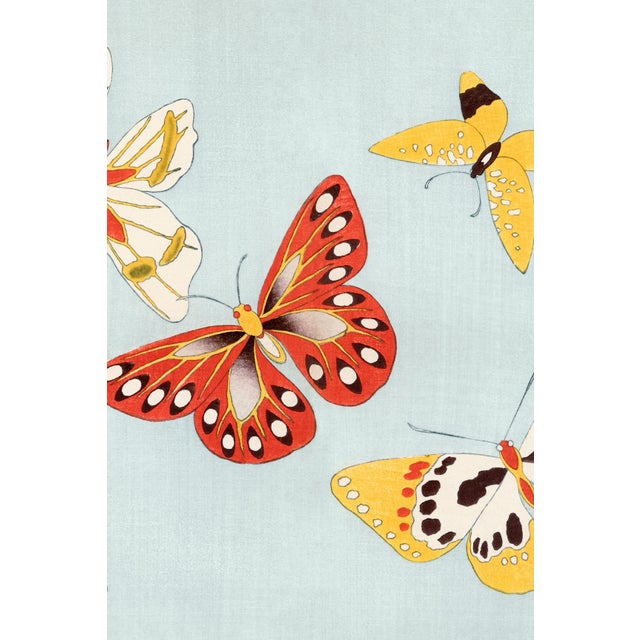 Japanese Japanese Butterflies, Kamisaka Sekka, Rinpa Art Print Reproduction, 36" × 24" For Sale - Image 3 of 5