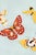 Japanese Japanese Butterflies, Kamisaka Sekka, Rinpa Art Print Reproduction, 36" × 24" For Sale - Image 3 of 5