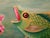 Blue Hand-Painted Tropical Reef Fish Gallery-Wrapped Canvas Painting For Sale - Image 8 of 12