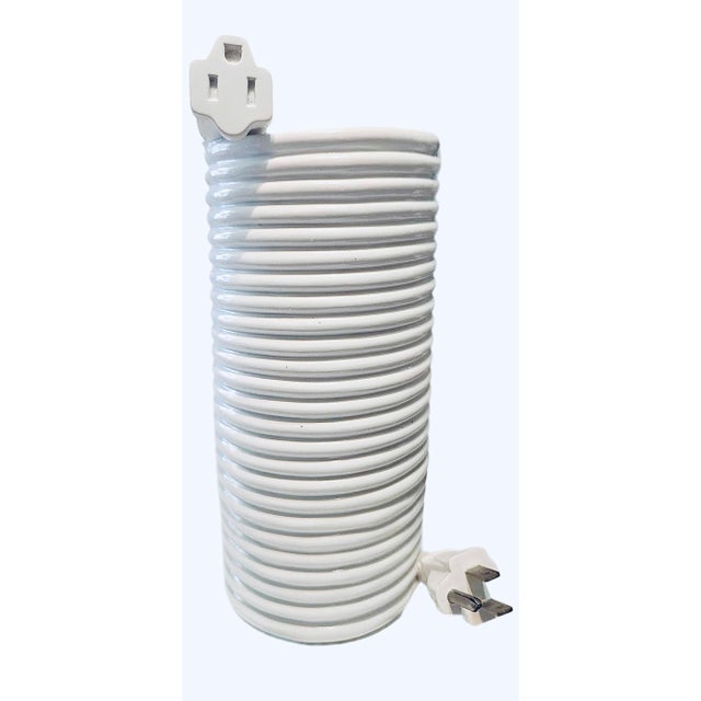 White Vintage Museum of Modern Life Pop Art Sculptural Extension Cord Vase For Sale - Image 8 of 8