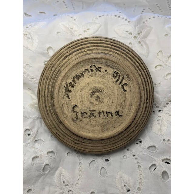 Mid-Century Modern Granna Keramik Mid-Century Pottery Blue Ceramic Bowl For Sale - Image 3 of 5