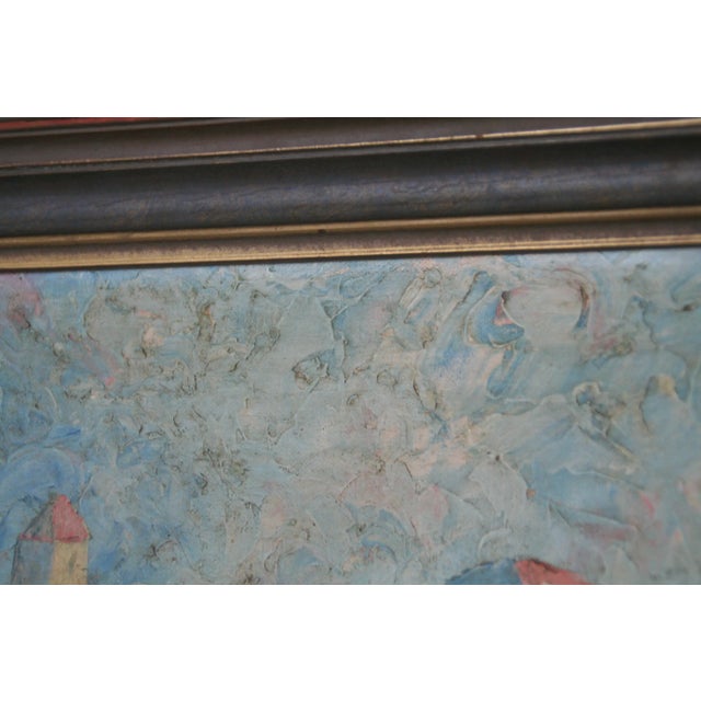 Wood Italian Villa, Vintage Oil Painting For Sale - Image 7 of 8