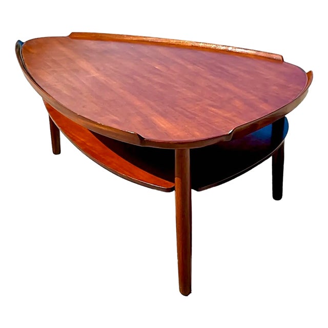 Vintage MCM Swedish Yngve Ekstrom Teak Surfboard Coffee Table For Sale