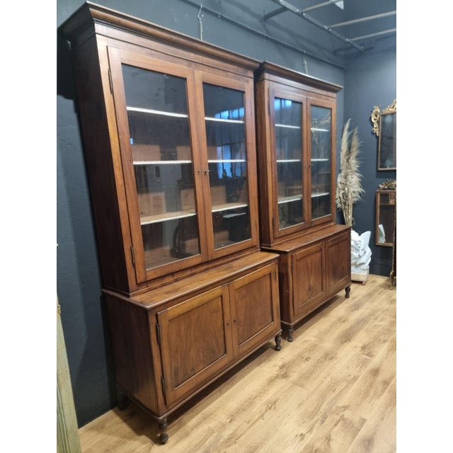 Vintage Walnut Bookcases, 1840, Set of 2 For Sale - Image 6 of 12