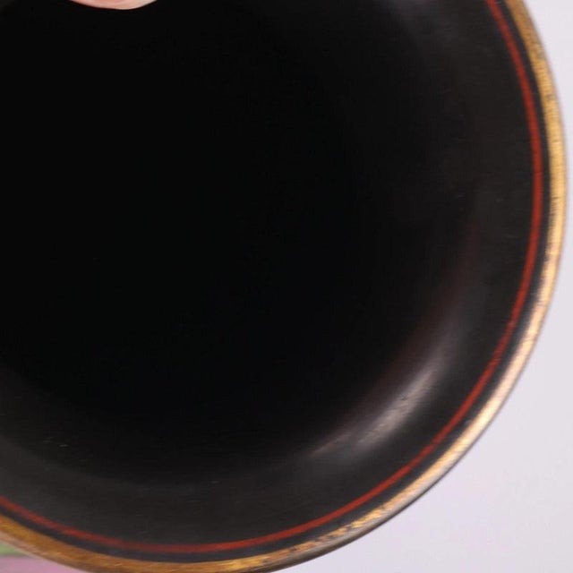 Enamelled Black Basalt Baluster Vases in the style of Christopher Dresser, Set of 2 For Sale - Image 14 of 17