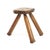 Brown Brutalist Rustic Wabi Sabi Oak Stool For Sale - Image 8 of 8