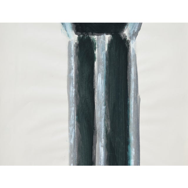 1980s Manuel Costa Cabral, Abstraction, Minimalist Object, 1989, Egg Tempera on Wove Paper For Sale - Image 5 of 11