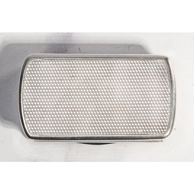 Intricate Engine Turned Pattern Antique Victorian 800 Silver Snuff Box Tobacciana For Sale - Image 12 of 13