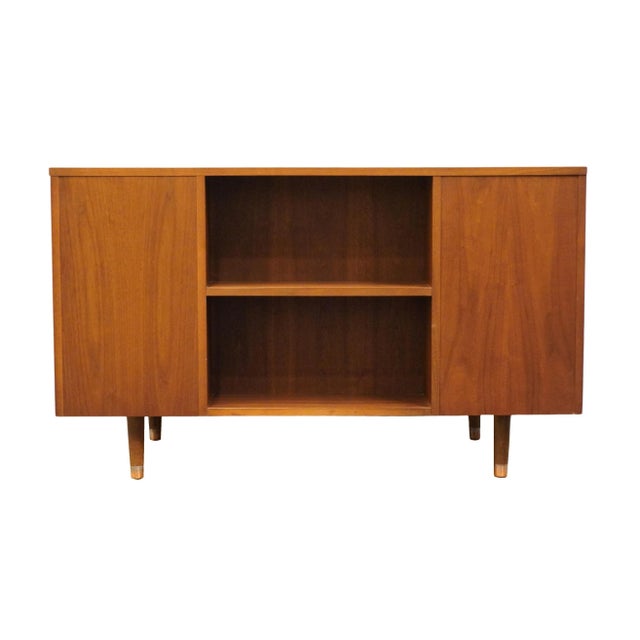 Sligh Lowry Solid Walnut MCM Mid Century Modern 50" Office Desk W. Pull Out Typewriter Work Surface For Sale - Image 11 of 12